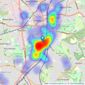 Martin & Co - Croydon listings heatmap