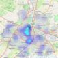 Martin & Co - Derby listings heatmap