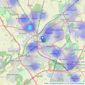 Martin & Co - Doncaster listings heatmap