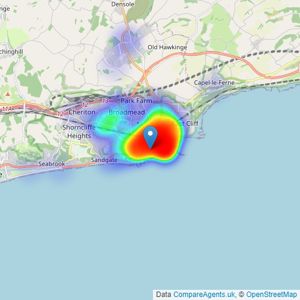 Martin & Co - Folkestone listings heatmap