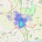 Martin & Co - Grantham listings heatmap