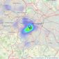 Martin & Co - Harborne listings heatmap