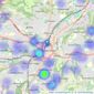 Martin & Co - Huddersfield listings heatmap