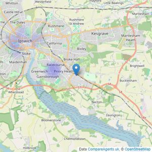 Martin & Co - Ipswich listings heatmap