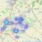 Martin & Co - Leamington Spa listings heatmap