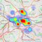 Martin & Co - Leeds City listings heatmap