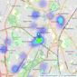 Martin & Co - Leicester listings heatmap