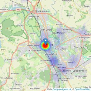 Martin & Co - Oxford listings heatmap