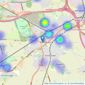 Martin & Co - Pontefract listings heatmap