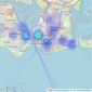 Martin & Co - Portsmouth listings heatmap