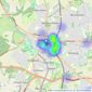 Martin & Co - St. Albans listings heatmap