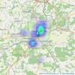 Martin & Co - Tunbridge Wells listings heatmap