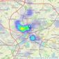 Martin & Co - Wakefield listings heatmap