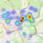 Martin & Co - Yeovil listings heatmap