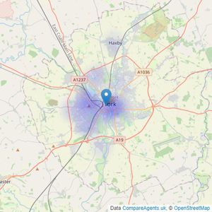 Martin & Co - York listings heatmap