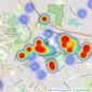 Martin & Pole - Earley listings heatmap