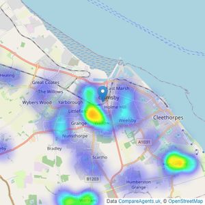 Martin Maslin - Grimsby listings heatmap