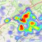 Martin Thornton Estates Agents - Huddersfield listings heatmap