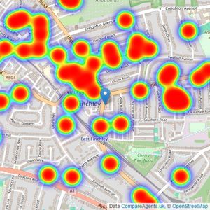 Martyn Gerrard - East Finchley listings heatmap