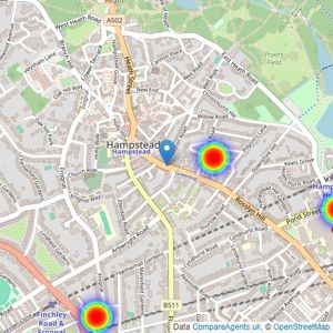 Martyn Gerrard - Hampstead listings heatmap