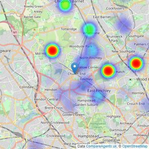 Martyn Gerrard - Land & New Homes listings heatmap