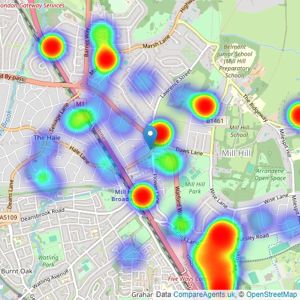 Martyn Gerrard - Mill Hill listings heatmap