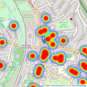 Martyn Gerrard - Whetstone listings heatmap