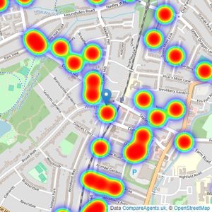 Martyn Gerrard - Winchmore Hill listings heatmap