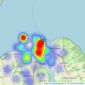 Marvins - Cowes listings heatmap