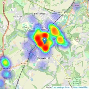 Masella Coupe - Godalming listings heatmap