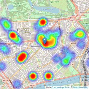 Maskells Estate Agents Ltd - London listings heatmap