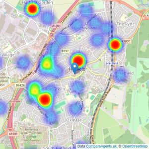 Mather Estates - Hatfield listings heatmap