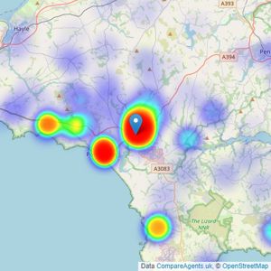 Mather Partnership - Helston listings heatmap