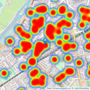 Matthew James - Surbiton listings heatmap