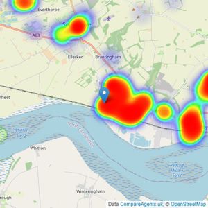 Matthew Limb Estate Agents Ltd - Brough listings heatmap