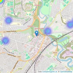 Matthews Estate Agents - Penylan listings heatmap