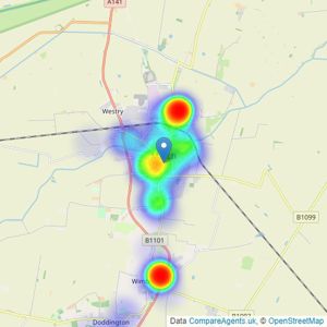 Maxey Grounds - March listings heatmap