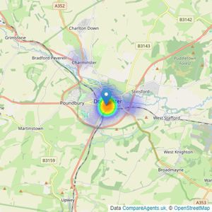 Maxgate Properties - Dorchester listings heatmap