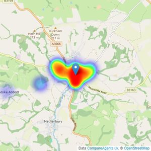 Mayfair Town & Country - Beaminster listings heatmap