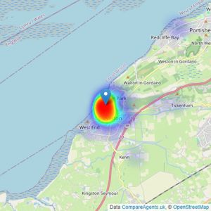 Mayfair Town & Country - Clevedon listings heatmap