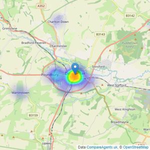 Mayfair Town & Country - Dorchester listings heatmap