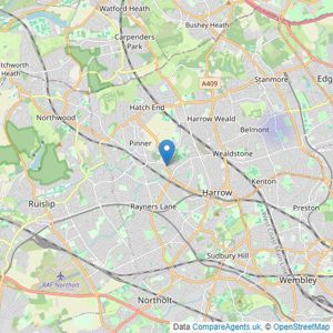 Mayfords Estate Agent - Middlesex listings heatmap