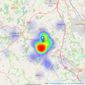 Maynard Estates - Coalville listings heatmap