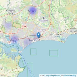 McCarthy & Stone Resales - Bournemouth listings heatmap