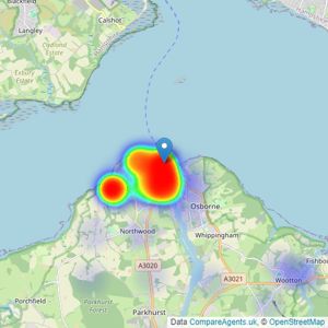 McCarthy&Booker - Isle of Wight listings heatmap