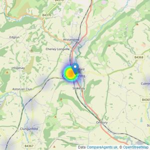 McCartneys LLP - Craven Arms listings heatmap