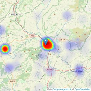 McCartneys LLP - Ludlow listings heatmap