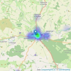 McFarlane Sales & Lettings - Marlborough listings heatmap