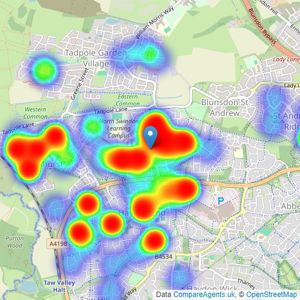 McFarlane Sales & Lettings - Swindon listings heatmap