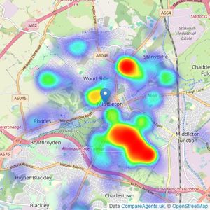 McGowan Homes - Manchester listings heatmap